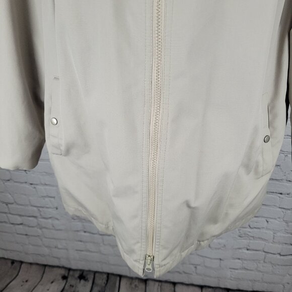 London Fog Beige Removable Thinsulate Liner Pleated Full Zip Jacket Size 14 - Picture 9 of 16